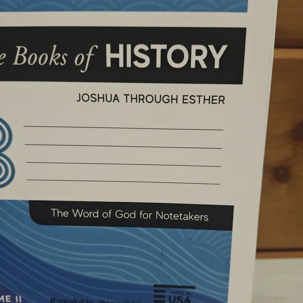 Spiral Bible New Testament Study‎ Edition Wide Margin Notebook Joshua-Esther